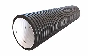 (ПЕРФОРАЦИЯ) Труба гофрированная sn6 250/216 6м с раструбом 2